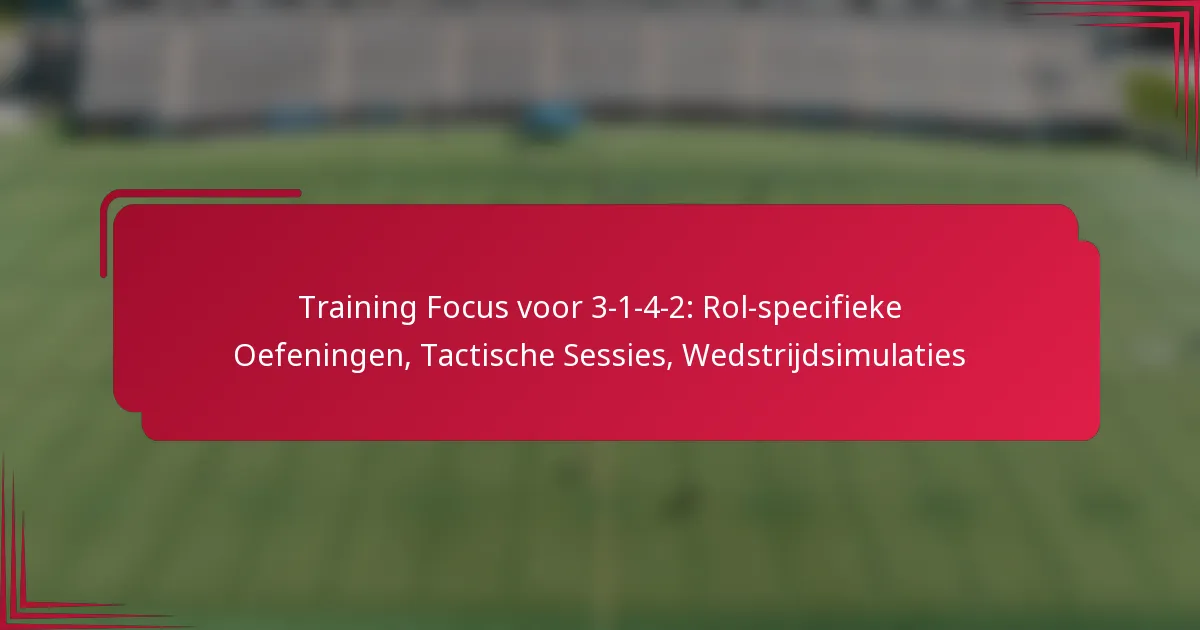Read more about the article Training Focus voor 3-1-4-2: Rol-specifieke Oefeningen, Tactische Sessies, Wedstrijdsimulaties